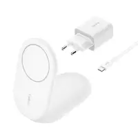 Belkin BoostCharge Auriculares, Smartphone Blanco USB Cargador inalámbrico Carga r
