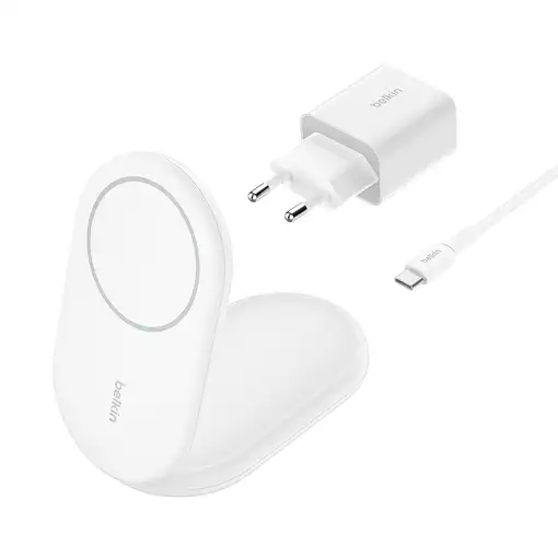 Belkin BoostCharge Auriculares, Smartphone Blanco USB Cargador inalámbrico Carga r
