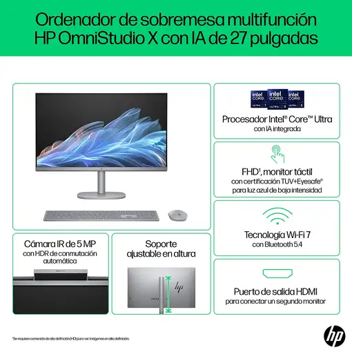 HP OmniStudio X 27-cs0011ns Intel Core Ultra 5 125H 68,6 cm (27") 1920 x 1080 Pixe