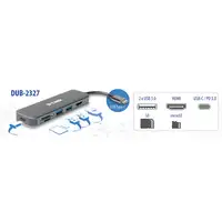 D-Link DUB-2327 base para portátil y replicador de puertos Alámbrico USB Tipo C Gr