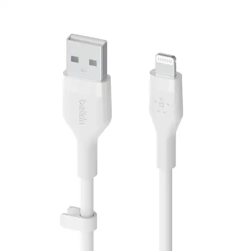 Belkin Cbl Scicone USB-A LTG 2M blc Blanco
