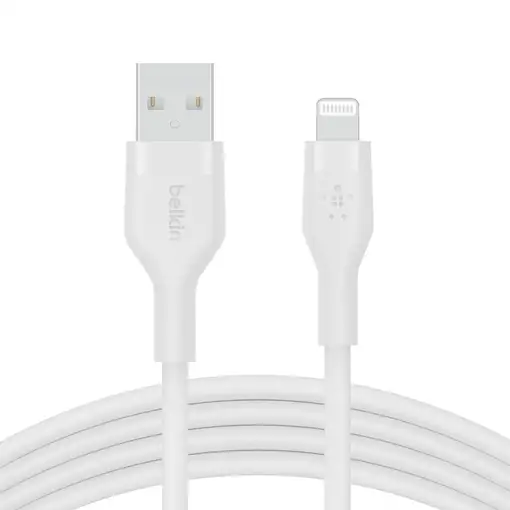 Belkin Cbl Scicone USB-A LTG 2M blc Blanco