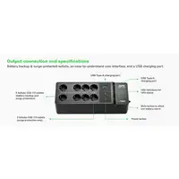 APC BE1050G2-GR sistema de alimentación ininterrumpida (UPS) En espera (Fuera de l