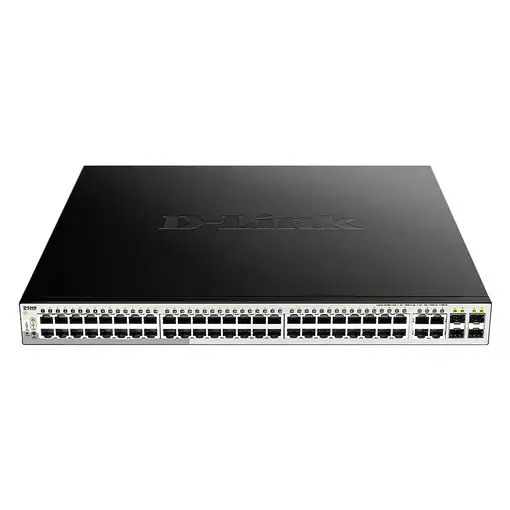 D-Link DGS-1210-52MP switch Gestionado L2 Gigabit Ethernet (10/100/1000) 1U Negro