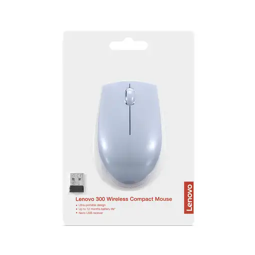 Lenovo 300 ratón Oficina Ambidextro RF inalámbrico Óptico 1000 DPI