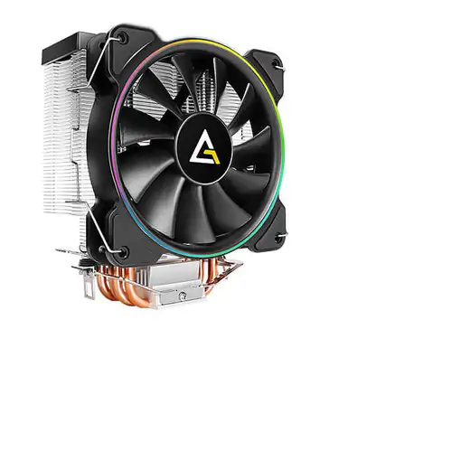 Antec A400 RGB Procesador Enfriador 12 cm Negro, Cobre, Metálico