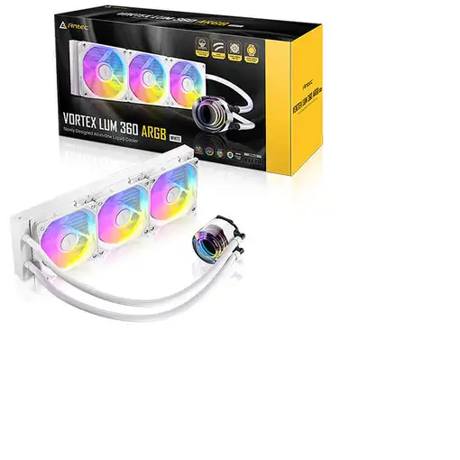 Antec Vortex Lum 360 White ARGB Procesador Kit de refrigeración líquida 12 cm Blan