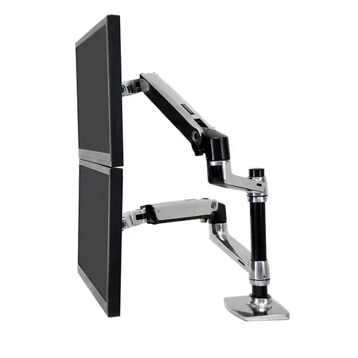 Ergotron LX Series Dual Stacking Arm 61 cm (24") Escritorio Plata