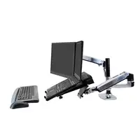 Ergotron LX Series Dual Stacking Arm 61 cm (24") Escritorio Plata