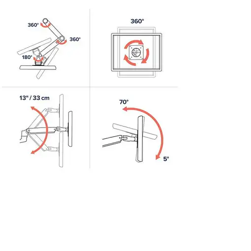 Ergotron LX Series LX Wall Mount LCD Arm 86,4 cm (34") Pared Aluminio
