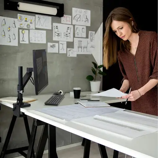 Ergotron NX Series NX MONITOR ARM BLACK 86,4 cm (34") Escritorio Negro