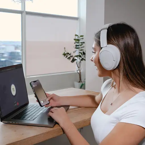 JLab Lux ANC Auriculares Inalámbrico Diadema Música Bluetooth Blanco