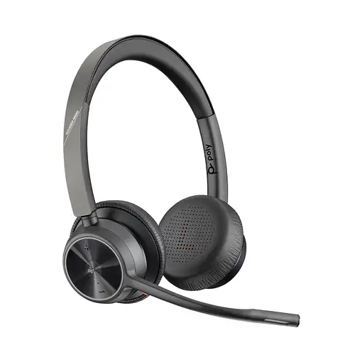 POLY Auriculares VOYAGER 4320-M certificados para Microsoft Teams con base de carg