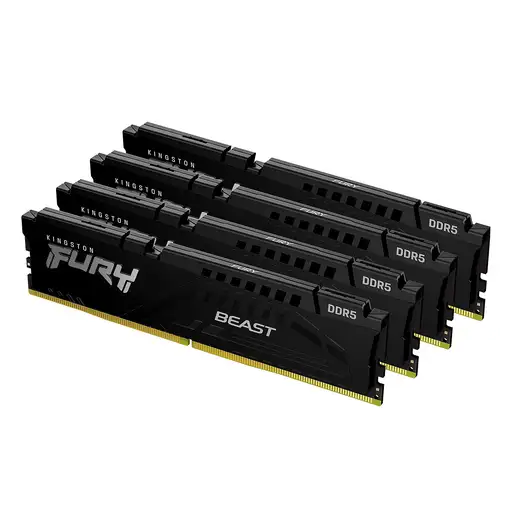 Kingston Technology FURY Beast 128GB 5200MT/s DDR5 CL40 DIMM (Kit de 4) Black XMP
