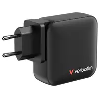 Verbatim Mini GaN Charger 165W Universal Negro Corriente alterna Carga rápida Inte