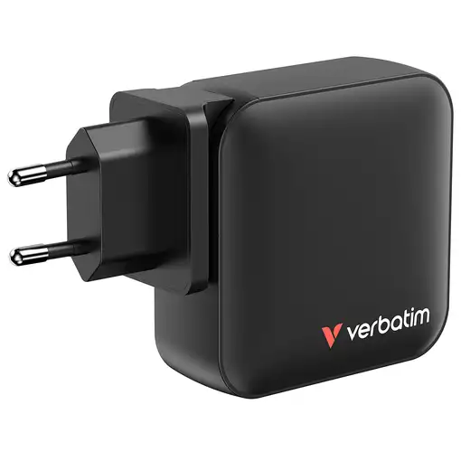 Verbatim Mini GaN Charger 165W Universal Negro Corriente alterna Carga rápida Inte