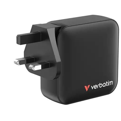 Verbatim Mini GaN Charger 165W Universal Negro Corriente alterna Carga rápida Inte