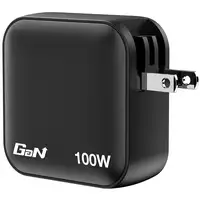 Verbatim Mini GaN Charger 100W Universal Negro Corriente alterna Carga rápida Inte