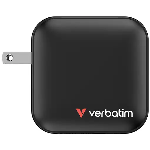 Verbatim Mini GaN Charger 100W Universal Negro Corriente alterna Carga rápida Inte