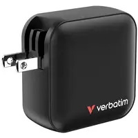 Verbatim Mini GaN Charger 100W Universal Negro Corriente alterna Carga rápida Inte