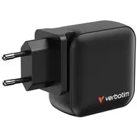 Verbatim Mini GaN Charger 100W Universal Negro Corriente alterna Carga rápida Inte
