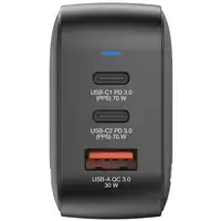 Verbatim Mini GaN Charger 70W Universal Negro Corriente alterna Carga rápida Inter