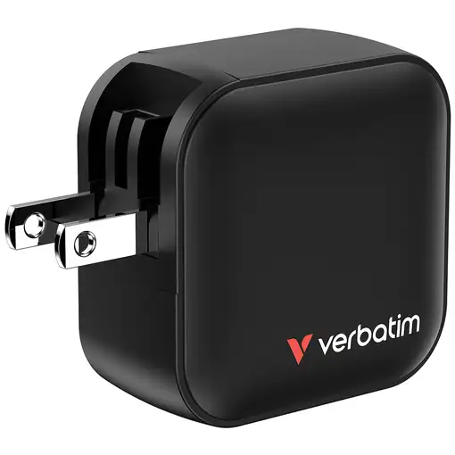 Verbatim Mini GaN Charger 70W Universal Negro Corriente alterna Carga rápida Inter