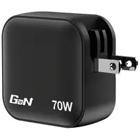 Verbatim Mini GaN Charger 70W Universal Negro Corriente alterna Carga rápida Inter