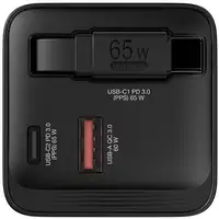 Verbatim GaN Charger 65W Universal Negro Corriente alterna Carga rápida Interior