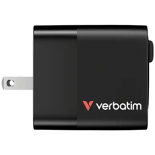 Verbatim GaN Charger 65W Universal Negro Corriente alterna Carga rápida Interior