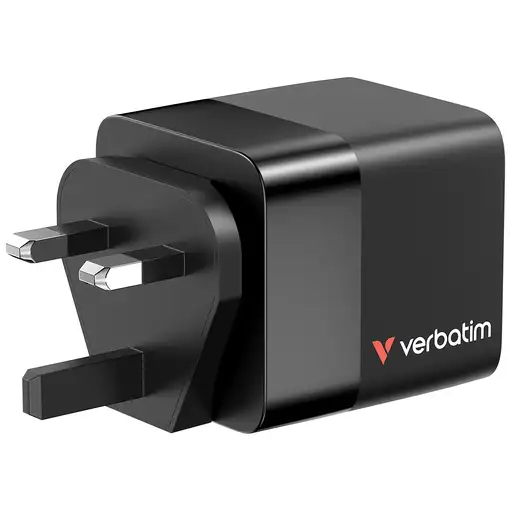 Verbatim GaN Charger 65W Universal Negro Corriente alterna Carga rápida Interior