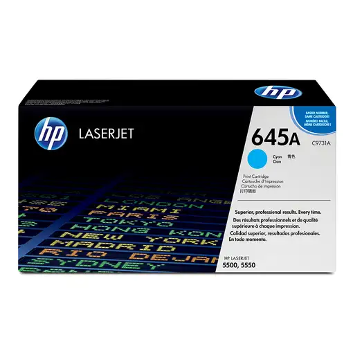 HP Cartucho de tóner original LaserJet 645A cian