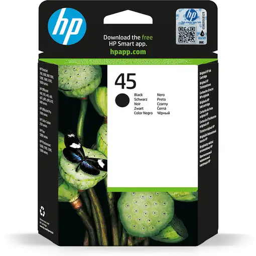 HP Cartucho de tinta original 45 grande negro