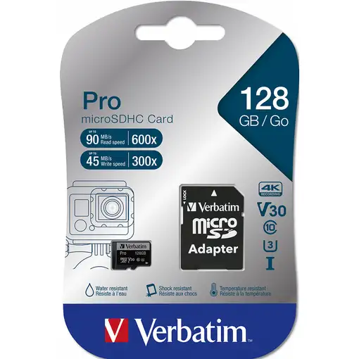 Verbatim Pro 128 GB MicroSDXC UHS-I Clase 10