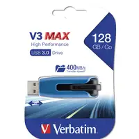 Verbatim V3 MAX - Unidad USB 3.0 de 128 GB - Azul