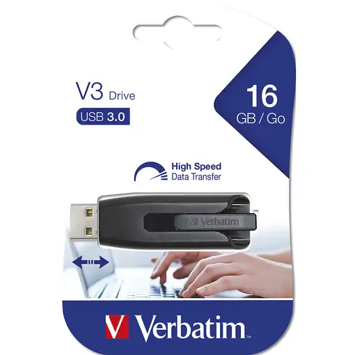 Verbatim V3 - Unidad USB 3.0 16 GB - Negro