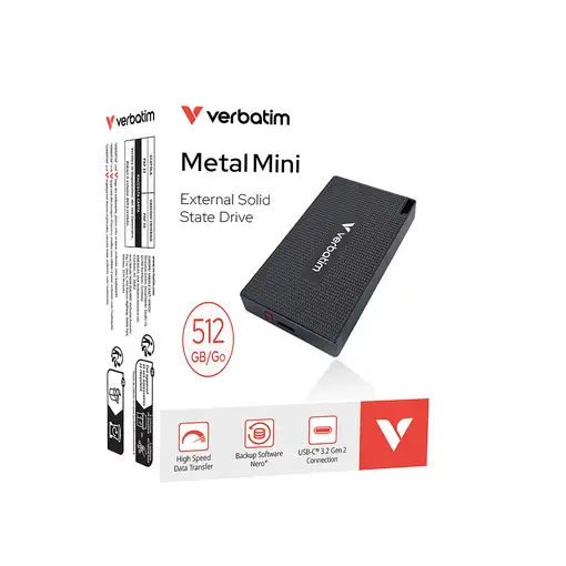 Verbatim 32030 unidad externa de estado sólido 512 GB USB Tipo C USB 3.2 Gen 2x2 G