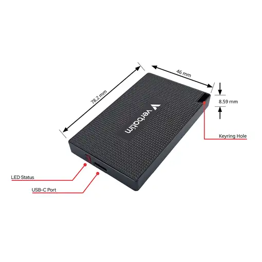 Verbatim 32030 unidad externa de estado sólido 512 GB USB Tipo C USB 3.2 Gen 2x2 G