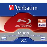 Verbatim BD-RE DL 50GB 2 x 5 Pack Jewel Case 5 pieza(s)