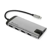 Verbatim 49142 base para portátil y replicador de puertos USB 3.2 Gen 1 (3.1 Gen 1