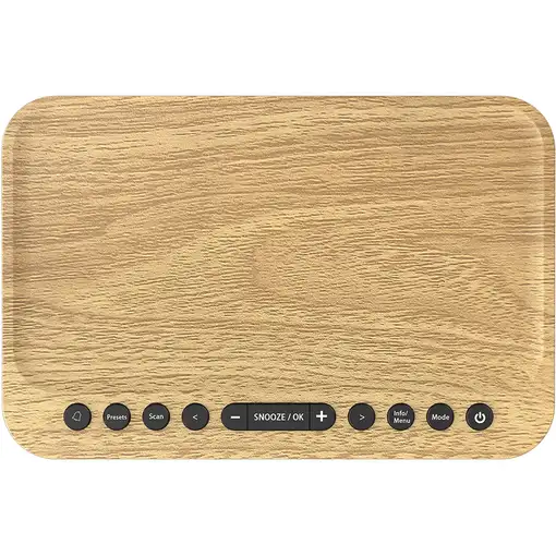 Kenwood Electronics CR-ST40DAB-M Reloj Digital Beige, Negro, Madera