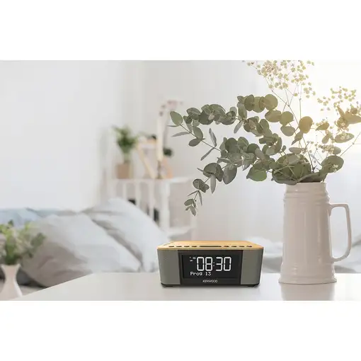 Kenwood Electronics CR-ST40DAB-M Reloj Digital Beige, Negro, Madera