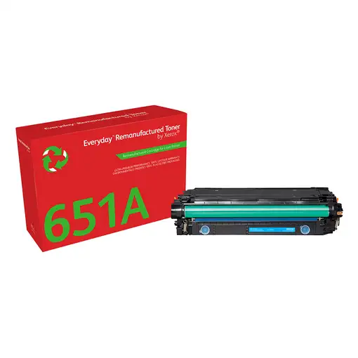 Everyday Tóner ™ Cian remanufacturado de Xerox es compatible con HP 651A 650A 307A
