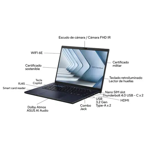 ASUS ExpertBook B3 B3604CMA-Q90698X - Ordenador Portátil 16" WUXGA (Intel Core Ult