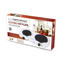 Esperanza EKH007W hobs Blanco Encimera Hornillo eléctrico / Placa eléctrica 2 zona