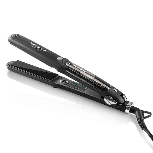 Haeger HS-45B.007A Utensilio de peinado Plancha de pelo Vapor Negro 2,5 m