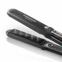 Haeger HS-45B.007A Utensilio de peinado Plancha de pelo Vapor Negro 2,5 m