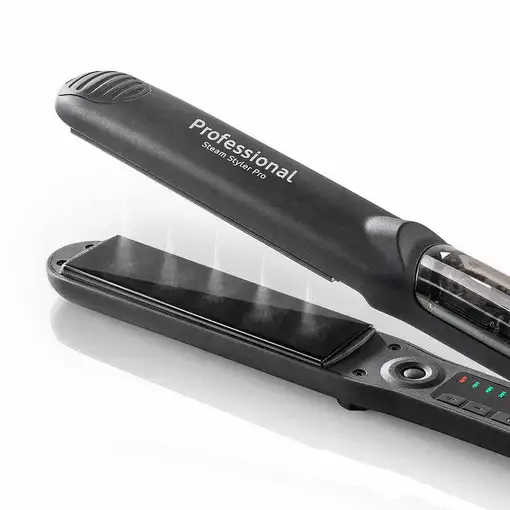Haeger HS-45B.007A Utensilio de peinado Plancha de pelo Vapor Negro 2,5 m