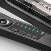 Haeger HS-45B.007A Utensilio de peinado Plancha de pelo Vapor Negro 2,5 m
