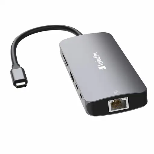 Verbatim CMH-09 USB Tipo C 10000 Mbit/s Plata